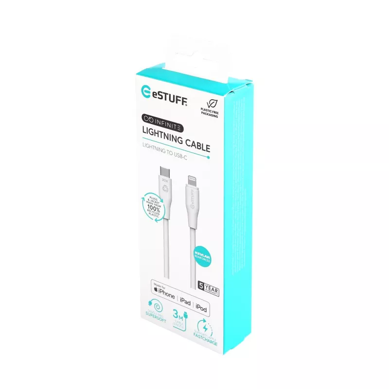 Cavo Lightning eSTUFF ES602370 3m USB-C 2,4A 5V