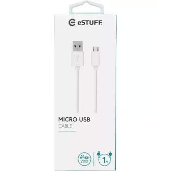 Cavo USB eSTUFF ES603007 USB 2.0 1 m USB-A a Micro-USB-B bianco