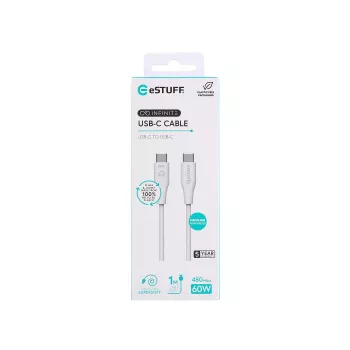 Cavo USB eSTUFF ES604170 USB 2.0 1 m USB-C bianco