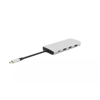 Hub interfacce eSTUFF ES623009 USB 3.2 Gen 1 (3.1 Gen 1) Type-C 5000 Mbit/s grigio
