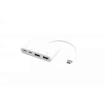 Hub USB eSTUFF USB-C a 2 x USB 3.0 e 2 x USB-C 3.1 10000 Mbit/s bianco