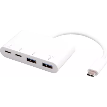 Hub USB eSTUFF USB-C a 2 x USB 3.0 e 2 x USB-C 3.1 10000 Mbit/s bianco