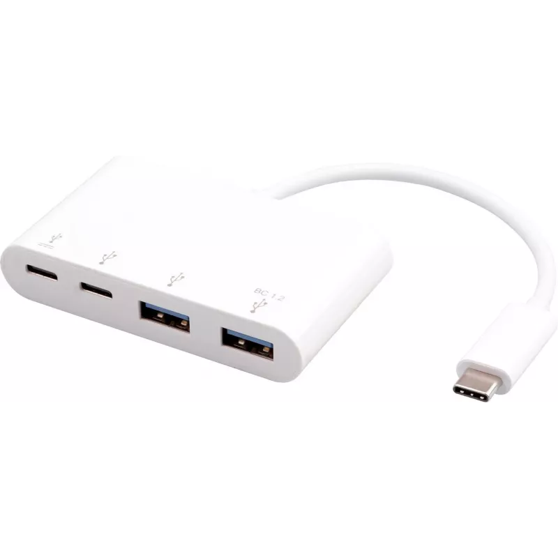 Hub USB eSTUFF USB-C a 2 x USB 3.0 e 2 x USB-C 3.1 10000 Mbit/s bianco