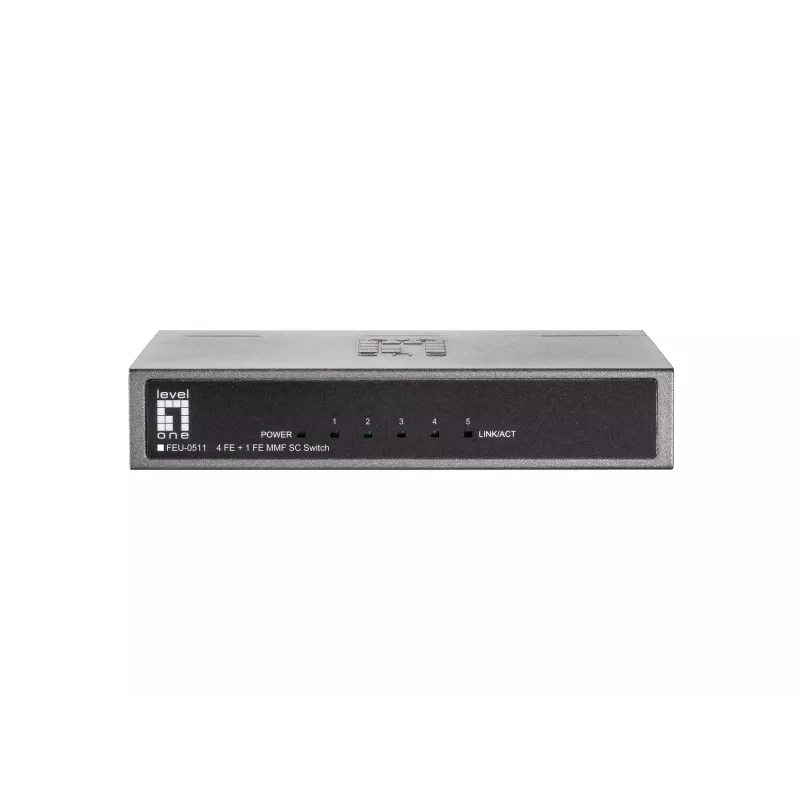 Switch Fast Ethernet LevelOne a 5 porte, 1 x SC fibra multimodale