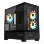 Case per PC GIGABYTE C201 PANORAMIC – Mid Tower, m-ATX, supporto radiatore 360 mm, 3 ventole preinstallate, USB 3.0, supporto RGB Fusion