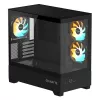 Case per PC GIGABYTE C201 PANORAMIC – Mid Tower, m-ATX, supporto radiatore 360 mm, 3 ventole preinstallate, USB 3.0, supporto RGB Fusion