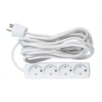 Prolunga elettrica Microconnect GRU00450WDK 5 m 4 uscite AC per interni bianco