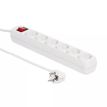Prolunga elettrica Microconnect GRU00610W 10 m 6 presa/e AC per interni bianco