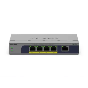 Switch PoE non gestito 5 porte Netgear GS105P 1Gb Ethernet con Power over Ethernet (GS105P-300EUS)