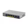 Switch PoE non gestito 5 porte Netgear GS105P 1Gb Ethernet con Power over Ethernet (GS105P-300EUS)