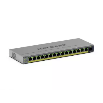 Switch PoE gestito L2/L3 Gigabit Ethernet Netgear GS116EPP — 16x RJ-45 10/100/1000, 1x SFP, 8000 voci MAC, grigio