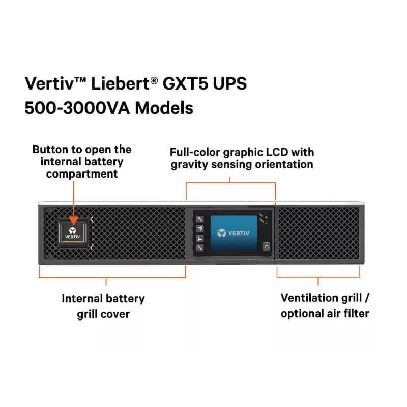 Vertiv Liebert GXT5 gruppo di continuità (UPS) doppia conversione (online) 3 kVA 3000 W 7 uscite AC