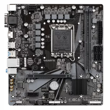 GIGABYTE H610M H V2 DDR4 scheda madre - Supporta Intel Core 14ª generazione, 6+1+1 Hybrid Digital VRM, fino a 3200 MHz DDR4 (OC), 1x PCIe 3.0 M.2, GbE LAN, USB 3.2 Gen 1