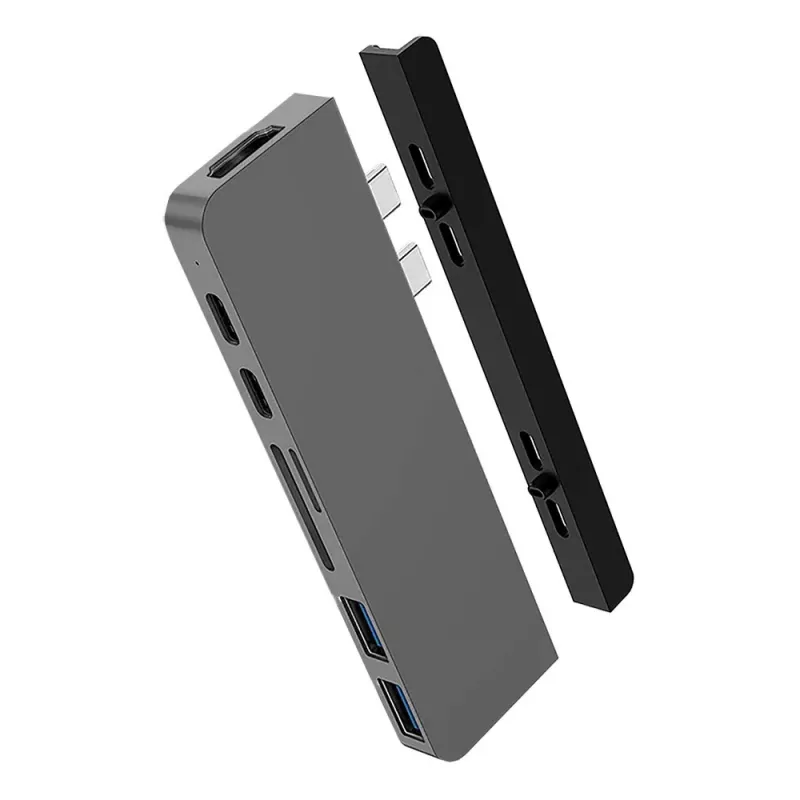 HUB HYPER HD28C USB 3.2 Gen 1 Type-C grigio MicroSD SD HDMI Thunderbolt 3