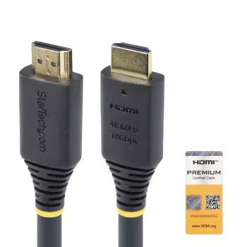 StarTech.com cavo HDMI Active High Speed 10 m (32.8ft), 4K 60Hz/1440p 144Hz, HDR10/HDCP 2.2/ARC, 18Gbps, cavo UHD HDMI 2.0 per TV/Monitor/Display, guaina TPE