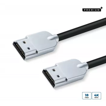 Microconnect HDMISUPERSLIM05M cavo HDMI 0,5 m HDMI Type-A (Standard) nero, metallizzato