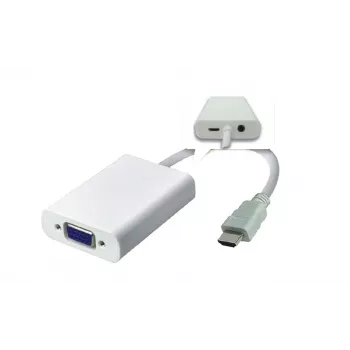 Microconnect HDMVGA2 cavo adattatore video 0,15 m HDMI Type-A (Standard) VGA (D-Sub) bianco
