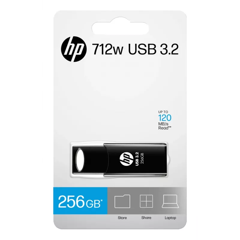 HP 712w chiavetta USB 256 GB USB Type-A 3.2 Gen 1 (3.1 Gen 1) nero
