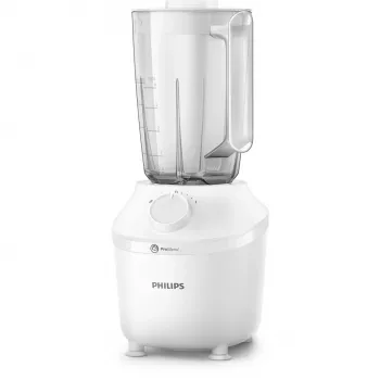 Frullatore da tavolo Philips HR2041/00 — 450 W, contenitore in plastica da 1,9 L, lame in acciaio inox, bianco