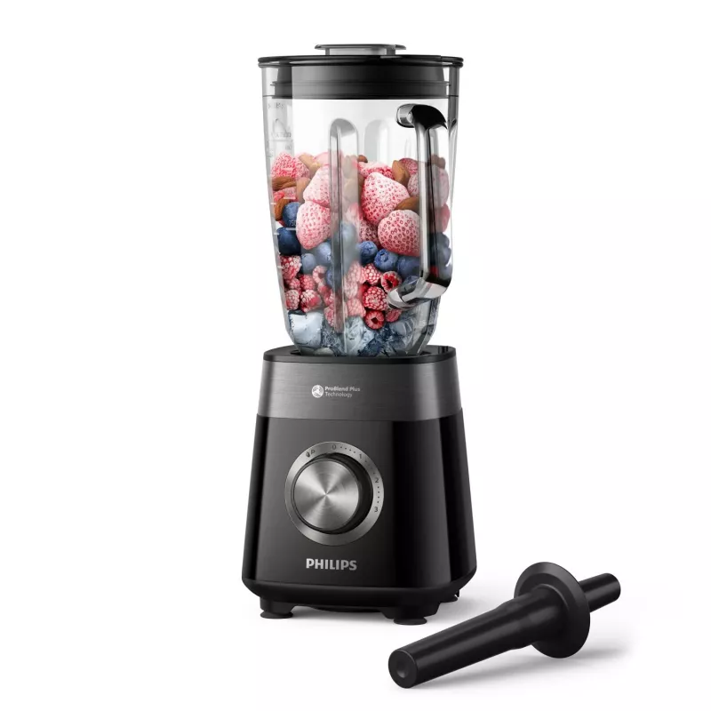 Frullatore Philips 5000 Serie HR3030/00 — contenitore in vetro da 2 L, 1200 W, tritaghiaccio, nero