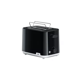Tostapane BRAUN HT1010BK — 2 fette, 900 W, nero, corpo in plastica, fessura 132×35×119 mm