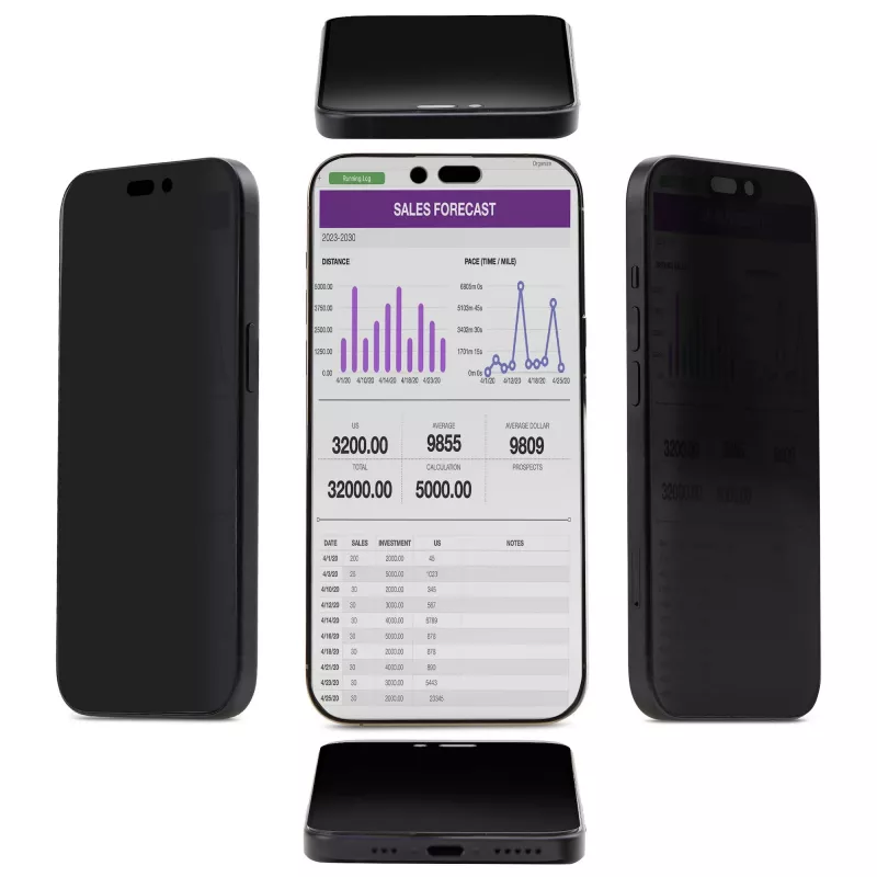 Pellicola privacy 4-Way 360 StarTech.com per iPhone 16, supporta verticale/orizzontale, compatibile con touch, vetro temperato, filtro 4 vie, TAA