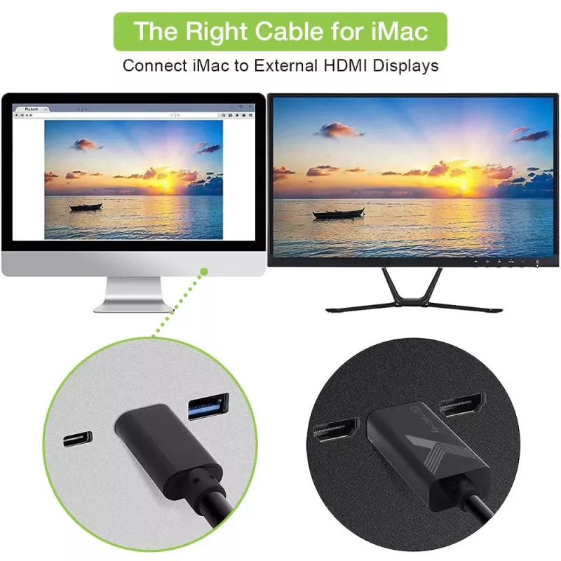 Techly Cavo adattatore USB-C maschio a HDMI 2.0 4K maschio 2 m nero