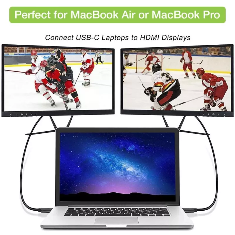 Techly Cavo adattatore USB-C maschio a HDMI 2.0 4K maschio 2 m nero