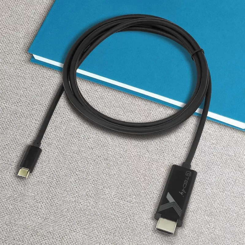 Adattatore cavo video Techly IADAP-USBC-HDMI5TY 5 m USB Type-C HDMI Type-A (standard) nero