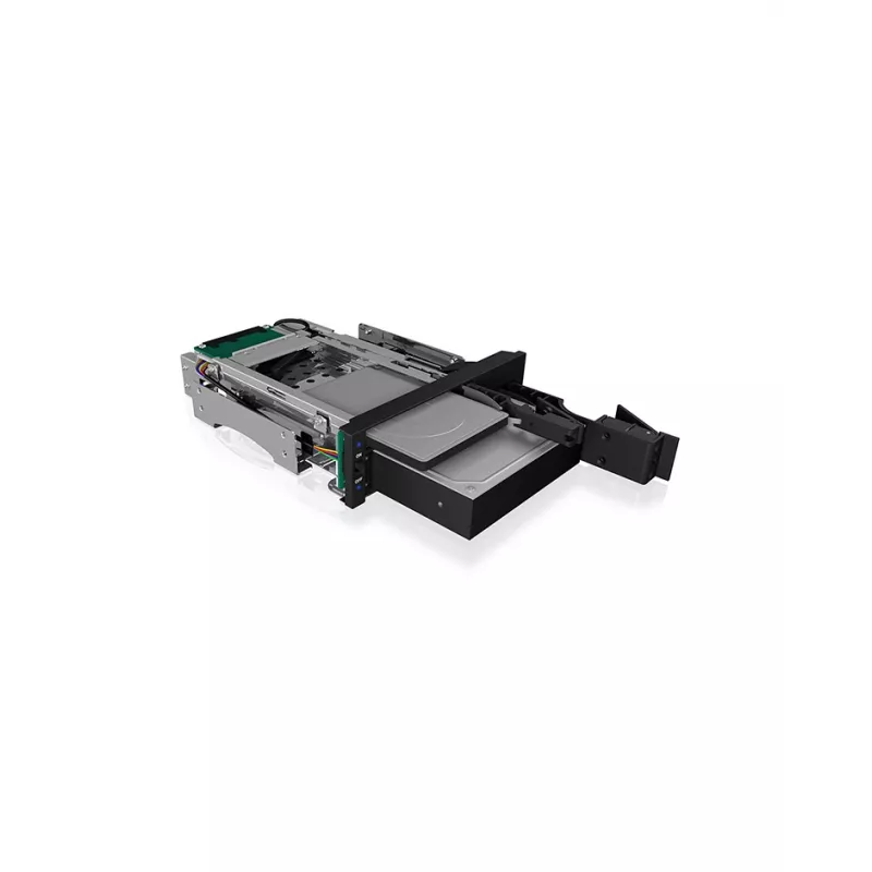 ICY BOX IB-173SSK telaio estraibile doppio per 1x 2,5 e 1x 3,5 dischi SATA/SAS