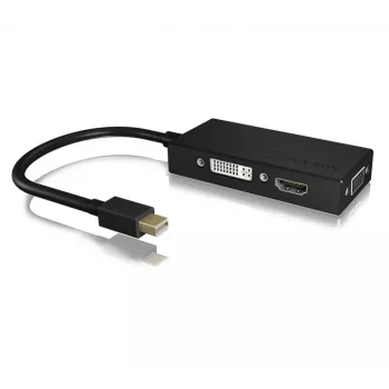 ICY BOX IB-AC1032 Mini DisplayPort DVI-D + VGA (D-Sub) + HDMI nero