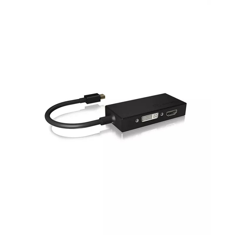 ICY BOX IB-AC1032 Mini DisplayPort DVI-D + VGA (D-Sub) + HDMI nero