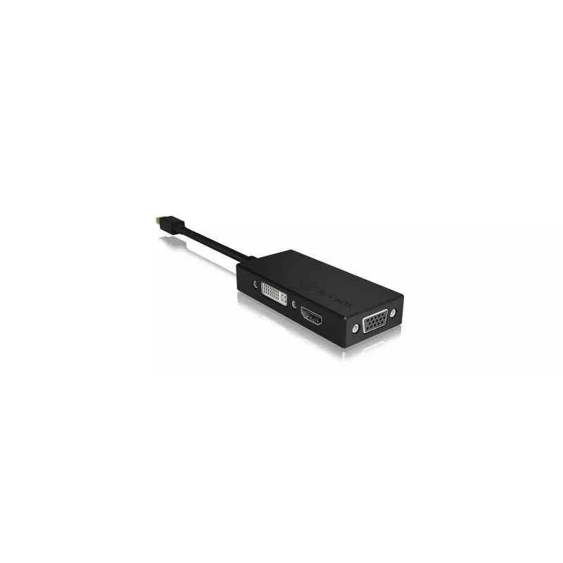 ICY BOX IB-AC1032 Mini DisplayPort DVI-D + VGA (D-Sub) + HDMI nero