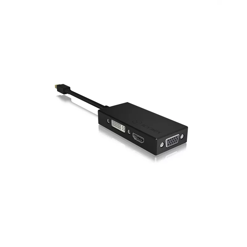 ICY BOX IB-AC1032 Mini DisplayPort DVI-D + VGA (D-Sub) + HDMI nero