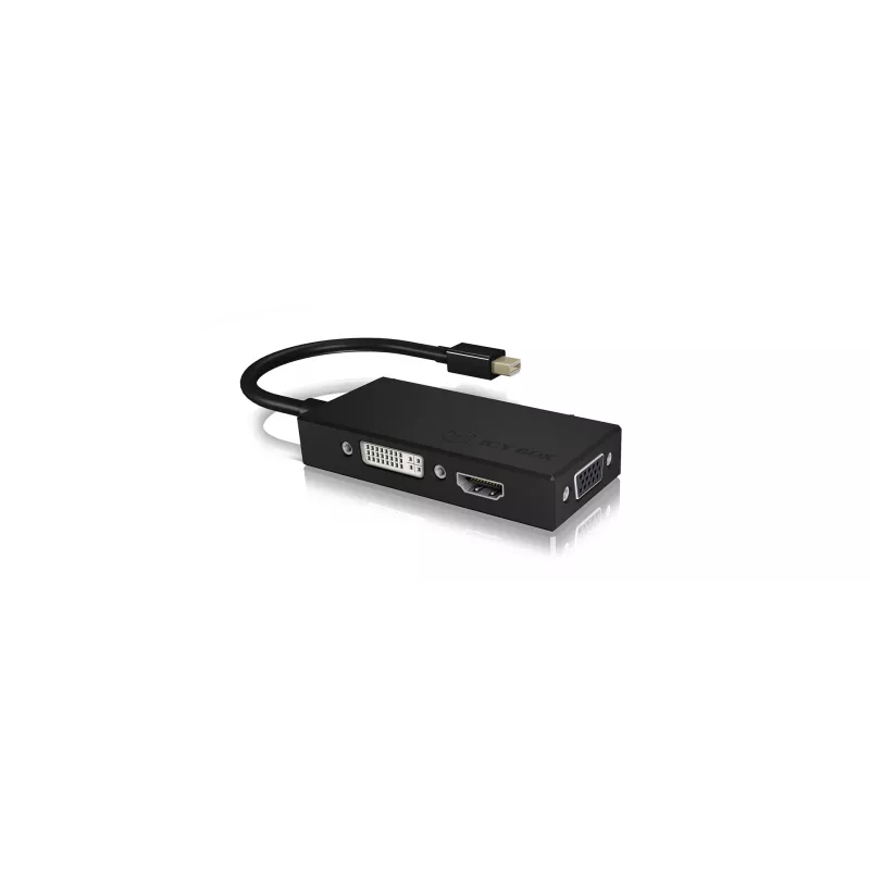 ICY BOX IB-AC1032 Mini DisplayPort DVI-D + VGA (D-Sub) + HDMI nero