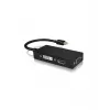 ICY BOX IB-AC1032 Mini DisplayPort DVI-D + VGA (D-Sub) + HDMI nero