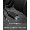 Hub da scrivania ICY BOX IB-HUB1403A, 4 porte USB 3.0, con ingresso/uscita audio, nero