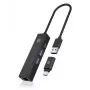 ICY BOX IB-HUB1439-LAN cablato USB 3.2 Gen 1 (3.1 Gen 1) Type-A nero