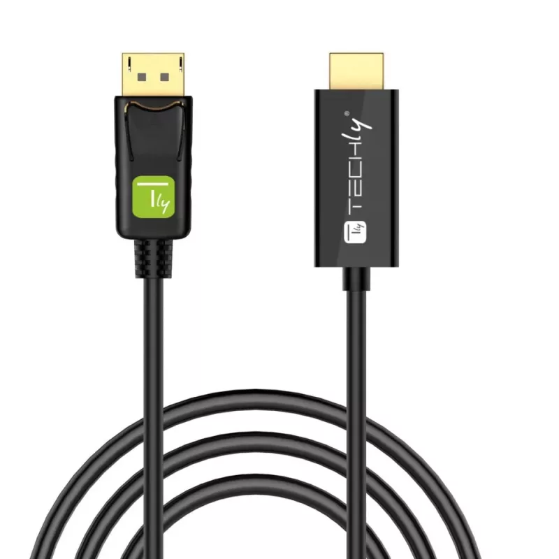 Cavo convertitore Techly 2m DisplayPort a HDMI 1.2 4K ICOC DSP-H12-020