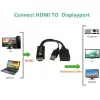 Techly ICOC-HDMI-DP12A adattatore da HDMI a DisplayPort con alimentazione USB, 4K 30 Hz