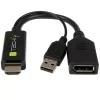 Techly ICOC-HDMI-DP12A adattatore da HDMI a DisplayPort con alimentazione USB, 4K 30 Hz