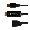 Techly ICOC-HDMI-DP12A adattatore da HDMI a DisplayPort con alimentazione USB, 4K 30 Hz