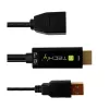 Techly ICOC-HDMI-DP12A adattatore da HDMI a DisplayPort con alimentazione USB, 4K 30 Hz