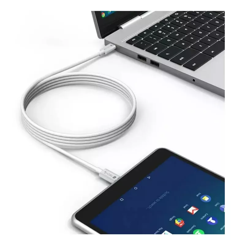 Cavo USB Techly ICOC-MU4-20G240W2 USB4 Gen 2x2 2 m USB C bianco