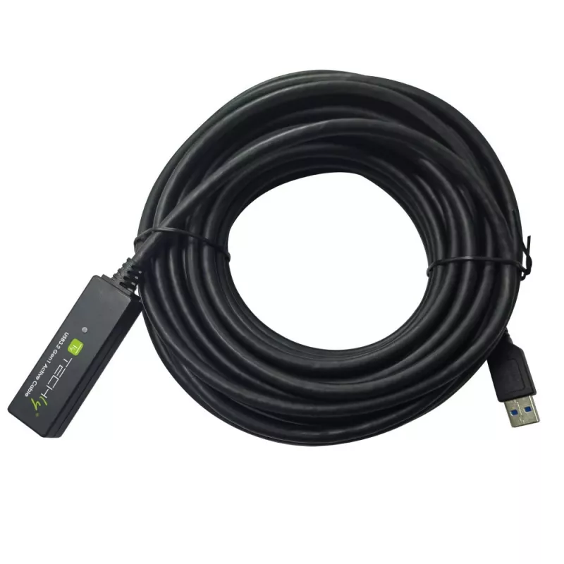 Cavo USB Techly ICUR30100G USB 3.2 Gen 1 (3.1 Gen 1) 10 m USB A nero