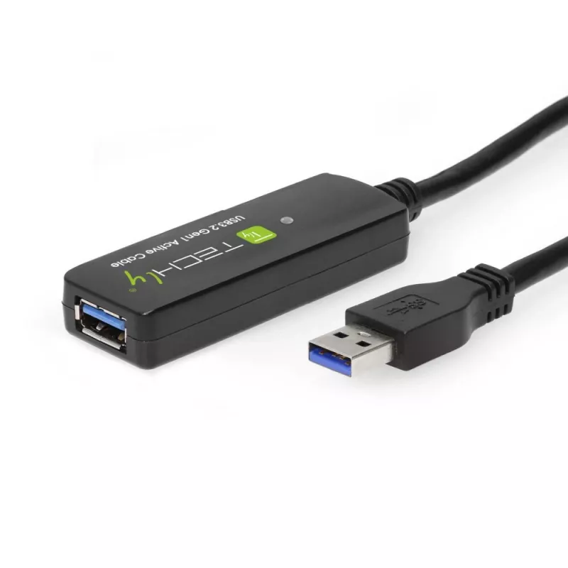 Cavo USB Techly ICUR30100G USB 3.2 Gen 1 (3.1 Gen 1) 10 m USB A nero