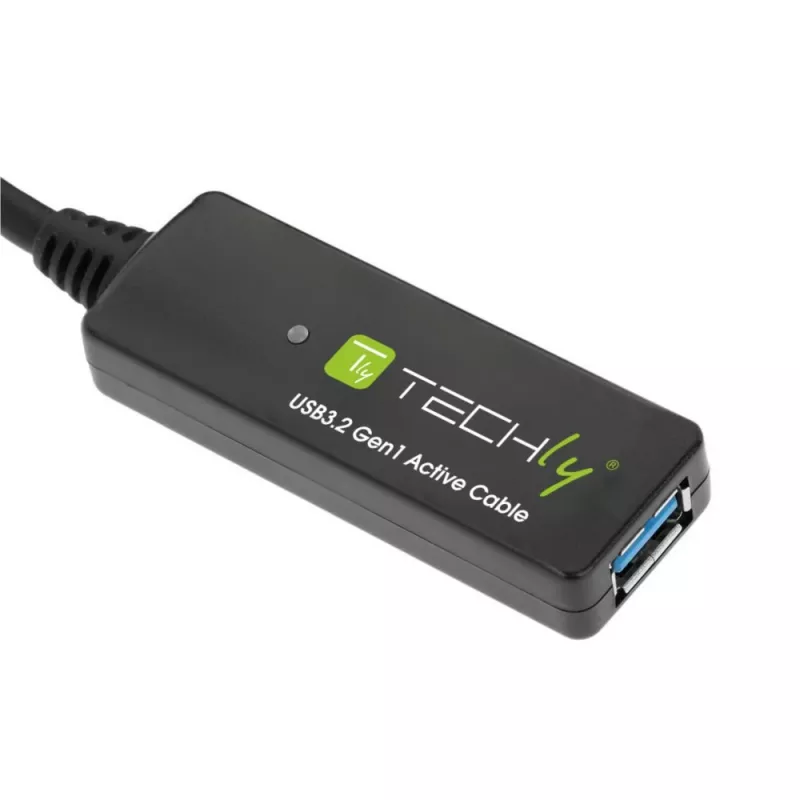Cavo USB Techly ICUR30100G USB 3.2 Gen 1 (3.1 Gen 1) 10 m USB A nero