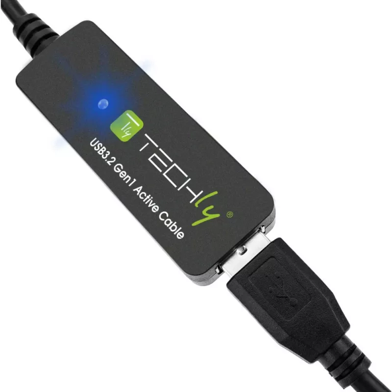 Cavo USB Techly ICUR30100G USB 3.2 Gen 1 (3.1 Gen 1) 10 m USB A nero