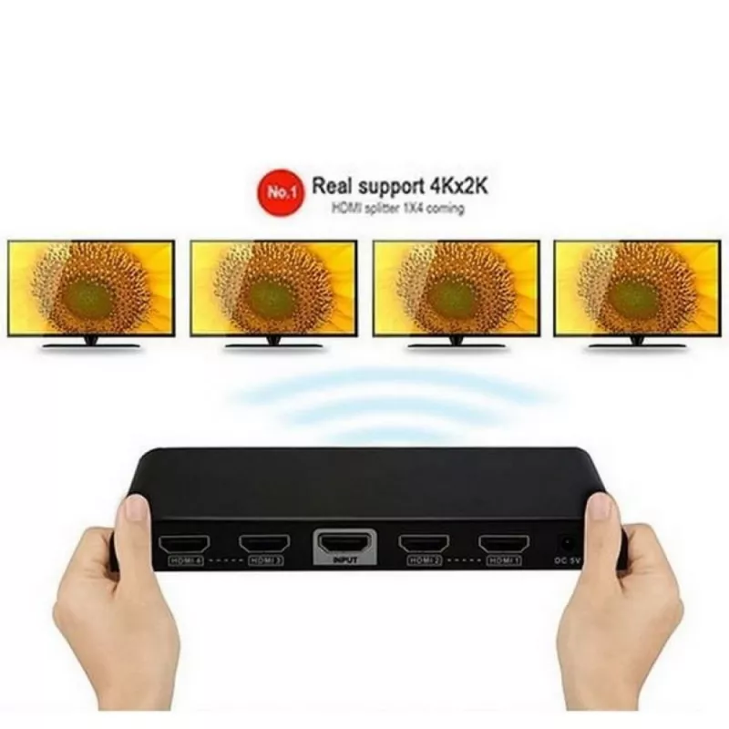 Splitter Techly HDMI 2.0 4K UHD 3D 4 vie