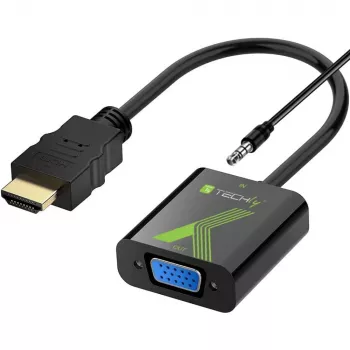 Adattatore convertitore cavo Techly HDMI a VGA con audio IDATA HDMI-VGA2A